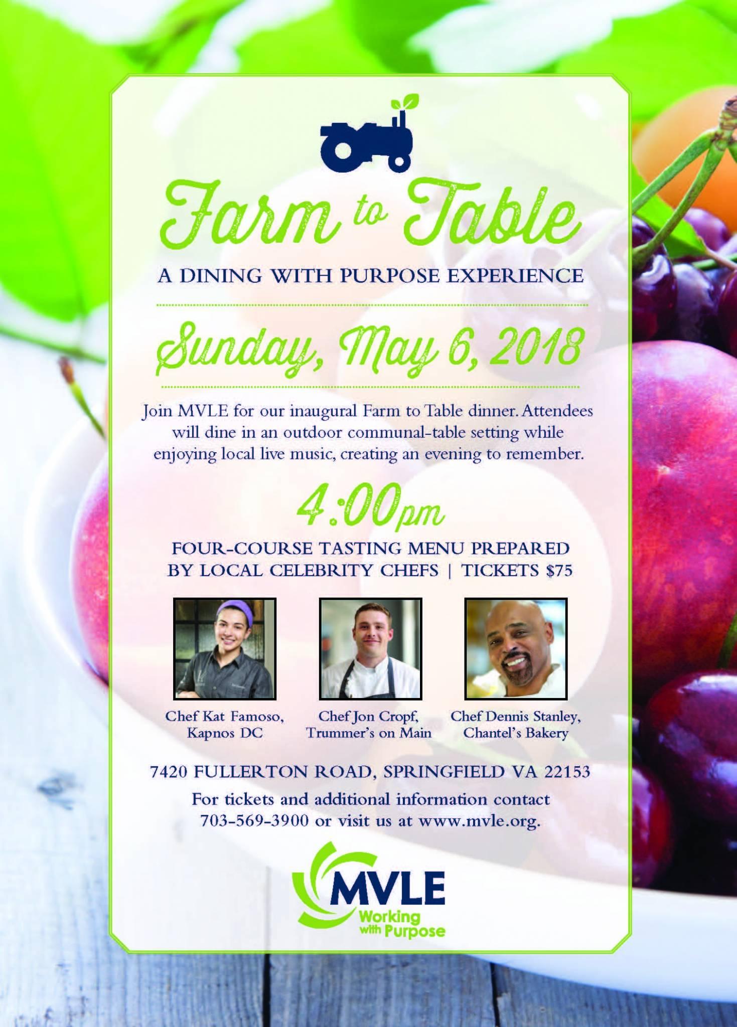 Dining with Purpose, A Farm to Table Experience